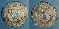 FRENCH ROYAL COINS Blanc Charles VI (1380-1422). dit Guénar à l'O rond, 2e émission . Angers -