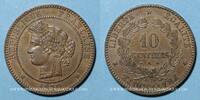 FRENCH MODERN COINS 10 centimes Gouvernement de défense nationale (1870-1871). Petit A -