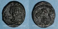 BYZANTINE EMPIRE follis Empire byzantin. Constant II (641-668). 1/2 . Carthage, 4e émission, 648-658. Surfrappé -
