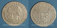 EUROPE 5 sols Monaco. Louis I (1662-1701). 1/12 écu ou luigino Imitation de Dombes -