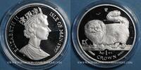 EUROPE Ile de Man. Elisabeth II (1952-2022). 1 couronne (PTL 999. 31,10 g) -