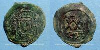 BYZANTINE EMPIRE follis Empire byzantin. Phocas (602-610). 1/2 . Cyzique, 2e officine. 603-604 -