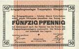 GERMANY - WAR PRISON CAMPS (1914-1918) 50 pf Allemagne. Königsbrück. Kriegsgefangenenlager - Truppenplatz Königsbrück. Billet. -