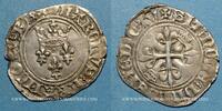FRENCH ROYAL COINS Charles VI . Monnayage du duc de Bourgogne (1417-1423). Florette. Châlons sur Marne -