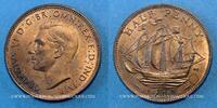 EUROPE 1/2 penny Grande Bretagne. Georges VI (1936-1952). -