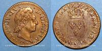 FRENCH ROYAL COINS 1/2 sol Louis XV (1715-1774). à la vieille tête Montpellier -