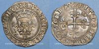 FRENCH ROYAL COINS Gros Charles VI (1380-1422). dit florette, 2e émission . Limoges, point 10e -