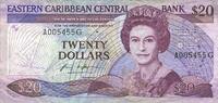 OTHER FOREIGN NOTES 20 dollars Banque Centrale de la Caraïbe Orientale. Billet. . Série G -