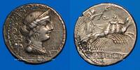 ROMAN REPUBLIC Denier République romaine. C. Annius Tf. Tn (vers 82-81 AC) & C F Lf Hispaniensis. -