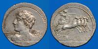 ROMAN REPUBLIC Denier République romaine. C. Licinius L. f. Macer (vers 84 AC). -