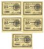 GERMANY - EMERGENCY NOTES (1914-1923) K - Z 25 pfennig Osterhofen. Stadt. Série de 5 billets. -
