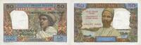 ANCIENT FRENCH COLONIES 50 francs Madagascar. Institut d'émission malgache. Billet. - 10 ariary -