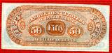 USA CSA Louisiana Shreveport 50 Dollars Banknote vor 1865 50 Dollars Bank Citizens Bank of Louisiana Shreveport nicht ausgefüllt I blank