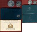 USA 1 Dollar Silber & 1/2 Dollar Ku/Ni 1992 Columbus Quincentenary Proof with box, carton & coa