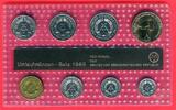 DDR Kursmünzensatz 1989 KMS 1 Pfennig bis 2 Mark und Token Prägen BU Coin Set plastic slightly broken