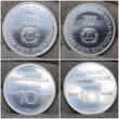 DDR GDR Eastern Germany 10 Mark Materialprobe Silber 1974 25 Jahre DDR Silberprobe Probe Stgl Video UNC pattern off metall str.