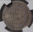 GERMANY Brandenburg Bayreuth 1/12 Taler 1712 IAP Georg Wilhelm 1712 -1726 Mzm. Johann Adam Poppendick. NGC XF 45