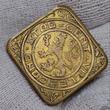 Gent Notgeld 2 Franken 1915 Deutsche Besetzung I. Weltkrieg Stadt Gent Eisen Bronze Kupfer Galvanisiert USA xf