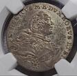Brandenburg Bayreuth 1/6 Taler 1757 B Friedrich III. 1735 - 1763. Toned Patina NGC MS 61