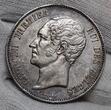 Belgien, Belgium 5 Francs 5 Franc 1853. Auf die Hochzeit des Trohnfolgers Leopold II. Au great toning min cleaning