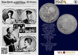 Mecklenburg Schwerin Deutschland Silbermedaille Verlobung von Herzogin Cecilie mit Kronprinz Wilhelm von Preußen 4. 9. 1904 unc Matte Minor contact Marks on highest points