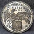 Kaiserreich Deutschland Bayern 2 Mark Probe Pattern 1913 Karl Goetz Probe Ludwig III. USA AU/unc silvered