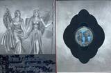 Deutschland 2 Unzen Silber - 10 Mark 2019 GERMANIA MINT - The Allegories Columbia & Germania Diamond Dust BU, coa, box