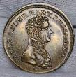 Lauer Nürnberg Jeton Rechenpfennig o.J. ca 1815 Alexander von Rußland und Graf von Wittgenstein Napoleon Defeat Token AU spot toned Brass adjusted