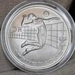 China PRC 10 Yuan 1984 Volleyball Rare in Matte Unc Matte small spot
