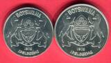 Botswana 5 + 10 Pula Silbermünzen 1978 Klippspringer und Spießbock - Gefährdete Tierwelt WWF unc