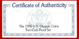 USA 1,50 Dollar United States Mint Two-Coin Proof Set - Olympia 1992