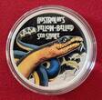 Tuvalu 1 Dollar Silbermünze - 1 oz Silver Proof Coin 2013 Danger Series - Australian Yellow-Bellied Sea Snake - Plättchenseeschlange Proof colorated with original packaging