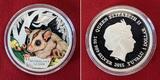 Tuvalu 1 Dollar Silbermünze - 1 oz Silver Proof Coin 2015 Endangered Series - Mahogany Glider - Mahagoni Gleitbeutler Proof colorated with original packaging