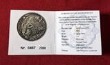 Burkina Faso 1000 Francs CFA Silbermünze 2013 Le Crocodile Sacré - The Holy Crocodile Antique Finish with box, carton & coa
