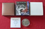 Burkina Faso 1000 Francs CFA Silbermünze 2013 Le Crocodile Sacré - The Holy Crocodile Antique Finish with box, carton & coa