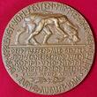 Germany Deutschland Karl Götz Große Bronzegussmedaille Auf die Mobilmachung 1. Weltkrieg 2. August 1914 As Cast