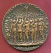 Germany Deutschland Karl Goetz Medaille Bronze Gußmedaille Bronze Cast 1923 Rütli Schwur in Essen Ostern an der Ruhr 14 Tote mit Randpunze Almost as cast