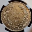 Deutsch Neuguinea New Guinea 5 Mark USA NGC Grading 1894 A Paradiesvogel Paradise Bird Neu-Guinea Compagnie NGC AU 58