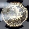 Deutschland Germany Kaiserreich 1 MARK 1901 D Einseitig PP artige Prägung NGC MS 63 PL Reverse