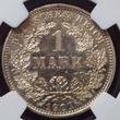 Deutschland Germany Kaiserreich 1 MARK 1901 D Einseitig PP artige Prägung NGC MS 63 PL Reverse