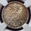Deutschland Germany Kaiserreich 1 MARK 1901 D Einseitig PP artige Prägung NGC MS 63 PL Reverse