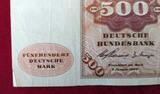 BRD,Deutsche Bundesbank 500 DM Deutsche Mark 1960 Burg Eltz / Männerportrait Serie V used, please see picture