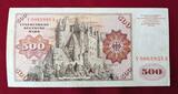 BRD,Deutsche Bundesbank 500 DM Deutsche Mark 1960 Burg Eltz / Männerportrait Serie V used, please see picture