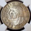 Germany 1933 -1945 Deutschland 5 Mark 1933 F 450. Geburtstag von Martin Luther NGC MS 63