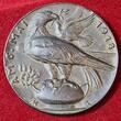 Germany Deutschland Karl Götz Medaille Eisen Gußmedaille geschwärzt 1918 Frieden mit Rumänien Peace with Romania Öl Oil AU almost as cast usual casting flaws