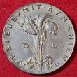 Germany Deutschland Karl Götz Medaille Eisen Gußmedaille geschwärzt 1918 Frieden mit Rumänien Peace with Romania Öl Oil AU almost as cast usual casting flaws