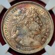 England Großbritannien United Kingdom 1/2 Crown 1817 George III. Bull Head Large Bust NGC AU 55 Nice Toner