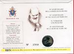 Vatikan Franziskus 2 Euro Gedenkmünze & 1,10 Euro Briefmarke 2018 50 Todestag Pater Pio - Originalausgabe Numisbrief unc with philatelic-numismatic cover