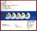 Deutschland 5 x 10 Euro Silbermünzen 2015 Silbergedenkmünzenset mit diversen Motiven proof like in blister with carton