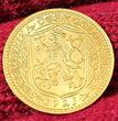 Tschechoslowakei Czechoslovakia 1 Dukat Ducat Gold 1923 St. Wenzel Ohne Seriennummern Duke Wenceslas First Year of Mintage AU/Unc.
